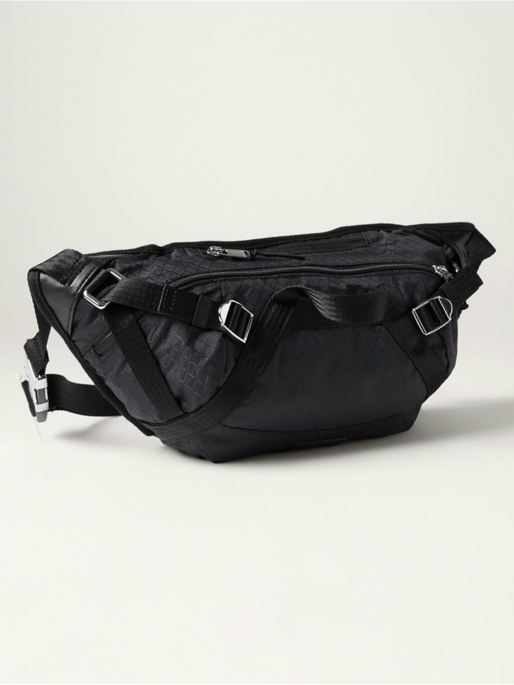 Athleta Excursion Large Belt Bag Black Nylon Crossbody Fanny Pack - Picture 3 of 12